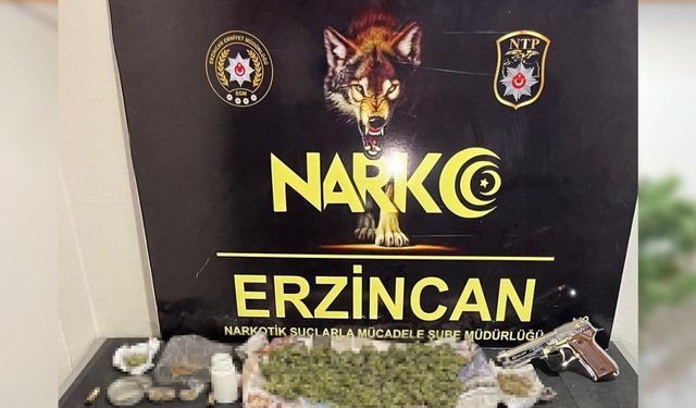 Erzincan’da bir miktar uyuşturucu ele geçirildi, 3 şüpheli yakalandı