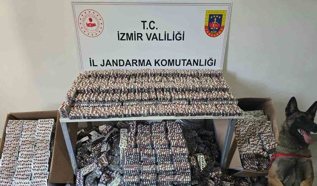 İzmir’de jandarmadan operasyon: 129 bin sentetik hap ele geçirildi