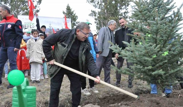 Kars’ta Milli Ağaçlandırma Günü: 11 bin 500 fidan toprakla buluştu