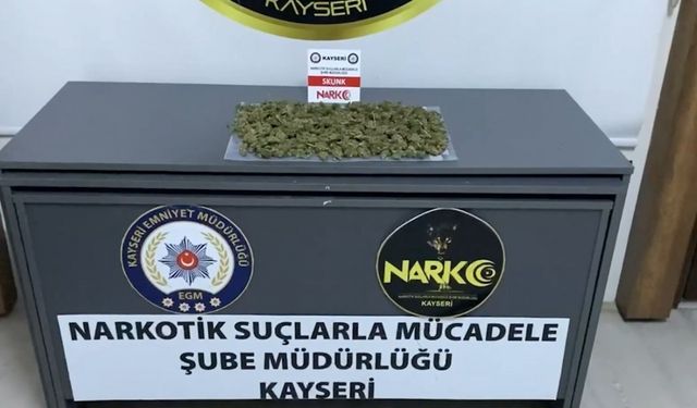 Kayseri’de 1 kilo uyuşturucu ele geçirildi