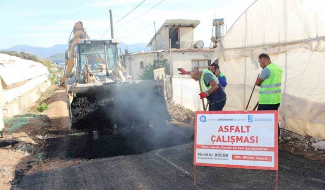 ASAT’tan Kumluca’da alt yapı sonrası asfalt çalışması