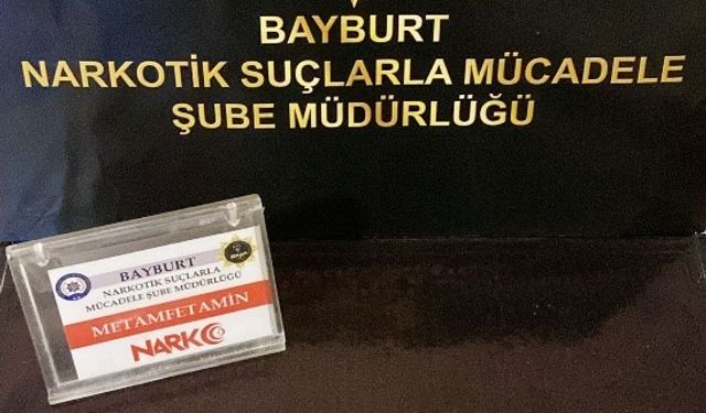 Bayburt’ta bir miktar uyuşturucu ele geçirildi