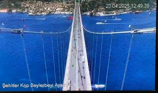 Deprem anı 15 Temmuz Şehitler Köprüsü’nün kamerasına yansıdı