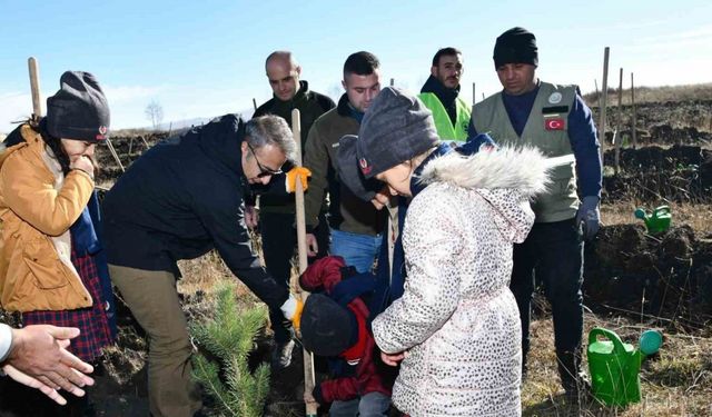 Ardahan’da öğrenciler fidan dikti