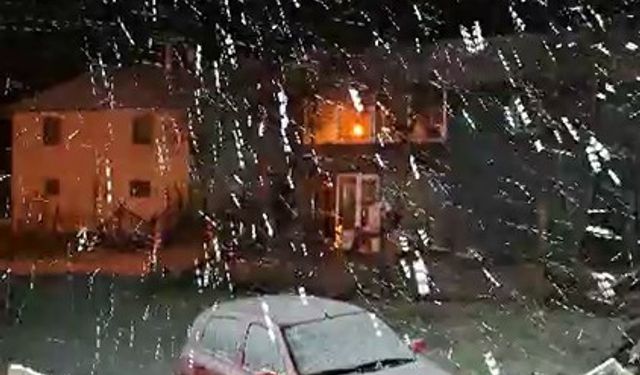 Bolu'nun yüksek kesimlerine kar yağdı