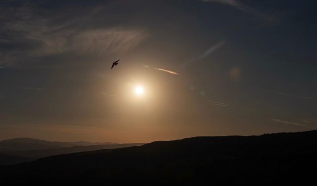 Çankırı’da kartpostallık gün batımı manzarası