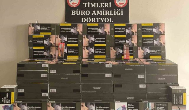 Dörtyol'da kaçak makaron operasyonu