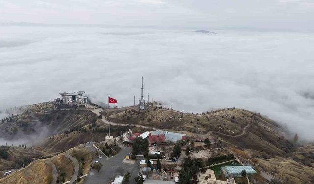Elazığ sis denizinde kayboldu, ortaya kartpostallık görüntüler çıktı