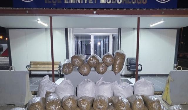 Kahramanmaraş'ta 449 kilogram kaçak tütün ele geçirildi