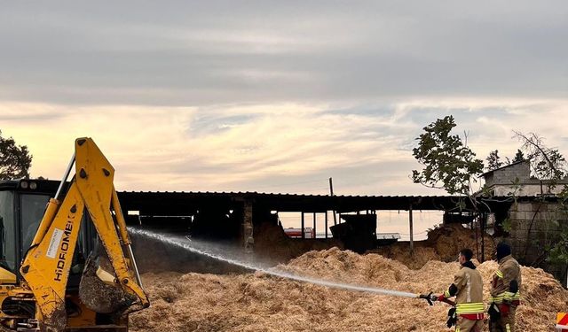Kahramanmaraş’ta samanlık yangını