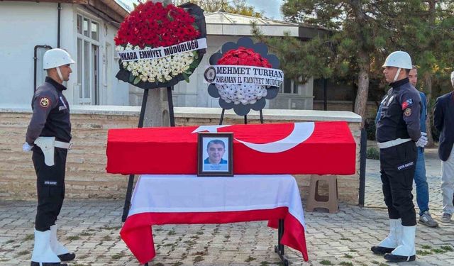 Kalbine yenik düşen polis memuru son yolculuğuna uğurlandı