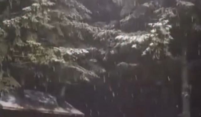 Kartepe'ye mevsimin ilk karı düştü