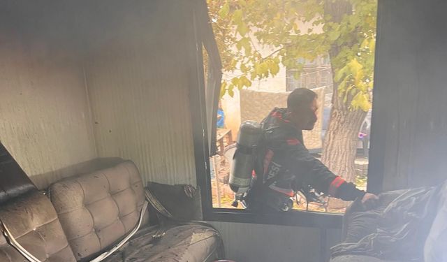 Malatya'da konteyner yangını