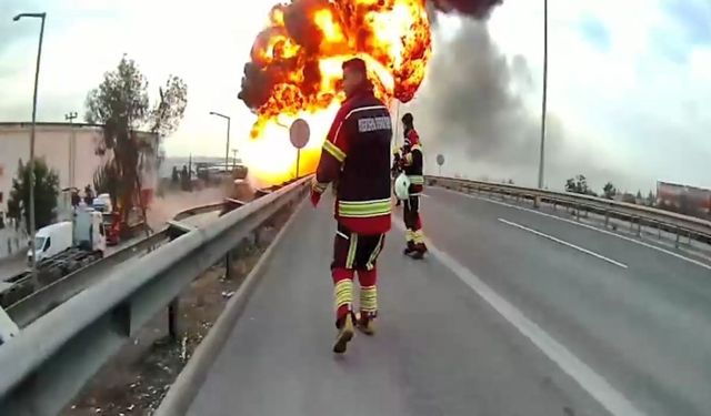 Mersin itfaiyesi felaketi önledi: Patlamalar yaşanarak yanan tanker 26 bin litre yakıt taşıyormuş