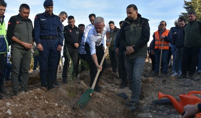 Öğretmenler Günü anısına fidanlar toprakla buluşturuldu