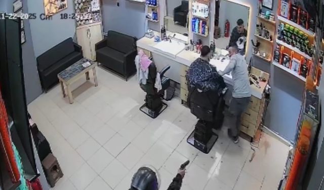 Sinop’ta berber dükkanına silahlı saldırı: O anlar kamerada