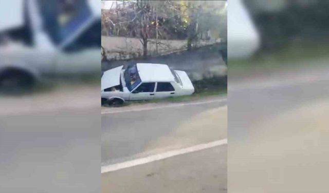 Sinop'ta otomobil su kanalına düştü: 1 yaralı