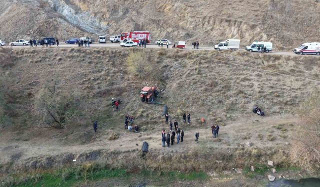 Traktör uçuruma devrildi: 1 ölü