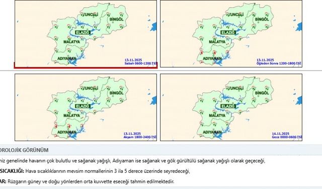 Tunceli’de sağanak yağış etkili oldu