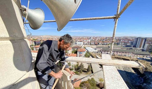 Yozgatlı minare ustası mesleğinin risklerinden dolayı çırak bulamıyor