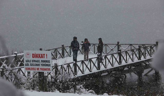 Abant Gölü Milli Parkı'nda kış güzelliği