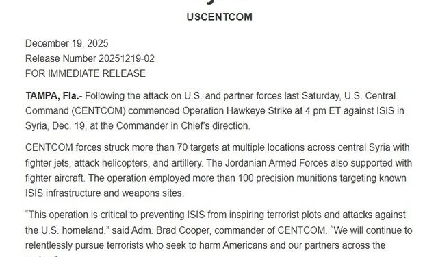 ABD ordusundan operasyon açıklaması: '70'ten fazla DEAŞ hedefi vuruldu'