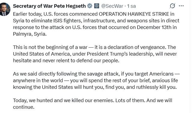 ABD'den Suriye'deki DEAŞ unsurlarına operasyon açıklaması