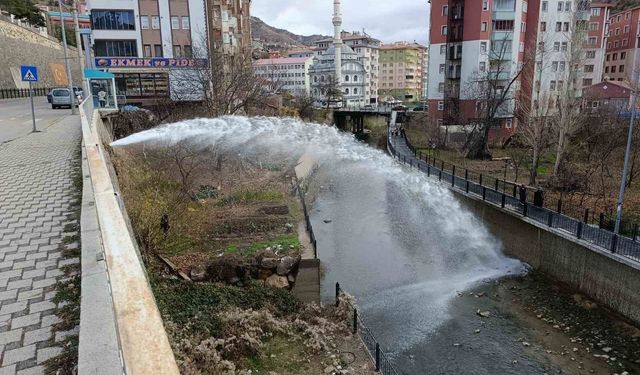 Ana su hattındaki tonlarca su Harşit Çayı'na aktı