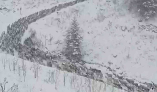 Anzer Yaylası'na kar yağdı, her yer beyaza büründü