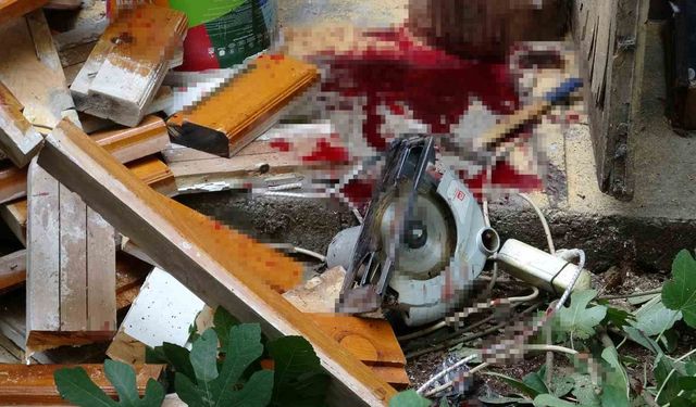 Bacağını elektrikli testereye kaptıran yaşlı adam ağır yaralandı, olayı haber alan torun gözyaşlarına boğuldu