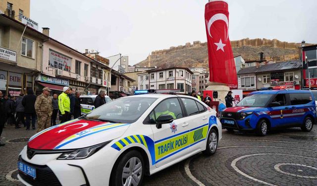 Bayburt'un güvenlik filosuna 34 yeni araç eklendi