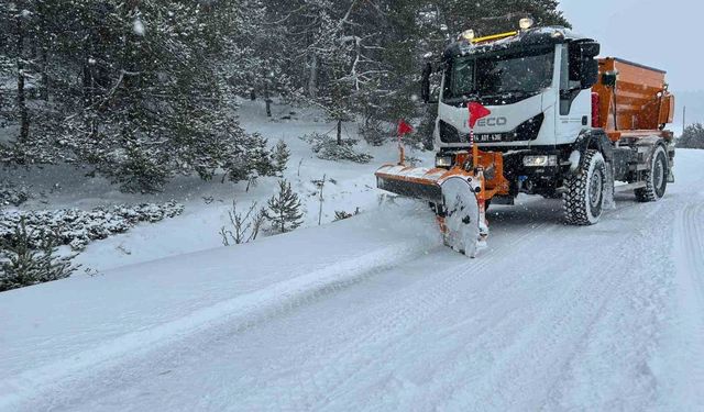 Bolu'da kar seferberliği: Kapalı köy yolu yok