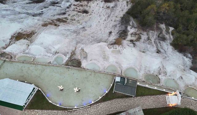 'Bolu'nun Pamukkalesi'nde kış sessizliği