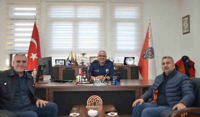 Bulanıklı gazetecilerden Emniyet Müdürü Arlı'ya ziyaret