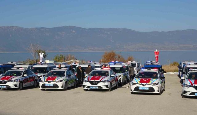 Burdur'da güvenlik güçlerine 56 yeni araç teslim edildi