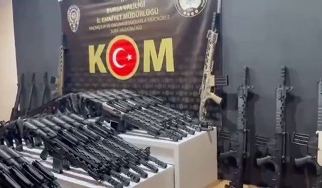 Bursa'da kaçak silah operasyonu: 118 ruhsatsız tüfek ele geçirildi