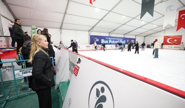 Buz Pateni Pisti gençlerin yeni buluşma noktası oldu