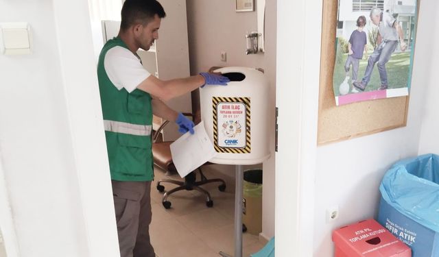 Canik'te 520 kilo atık ilaç bertaraf edildi