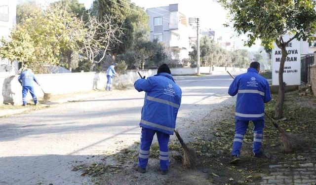 Çine'de sahaya inen ekipler temizlik ve bakım çalışması yaptı