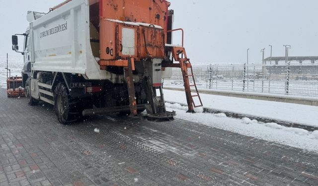 Çorum Belediyesi karla mücadeleye hazır