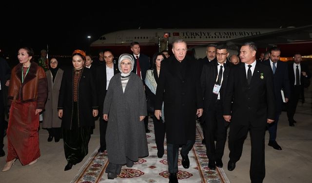 Cumhurbaşkanı Erdoğan Türkmenistan'da