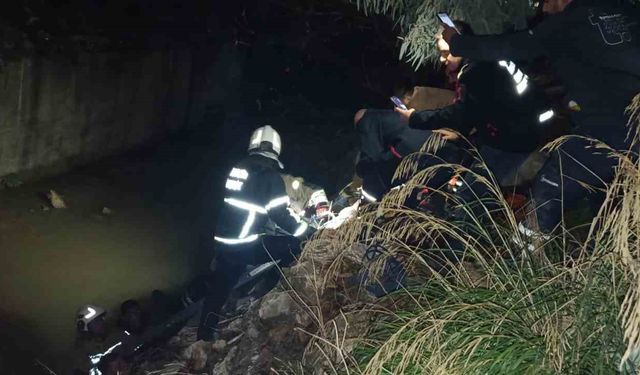 Defne'de su kanalına düşen şahıs yaralandı