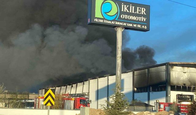 Denizli'de filtre fabrikasını alevler sardı