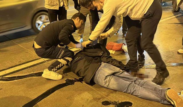 Dolmabahçe - Bomonti tünelinde otomobile çarpan motosikletli ağır yaralandı