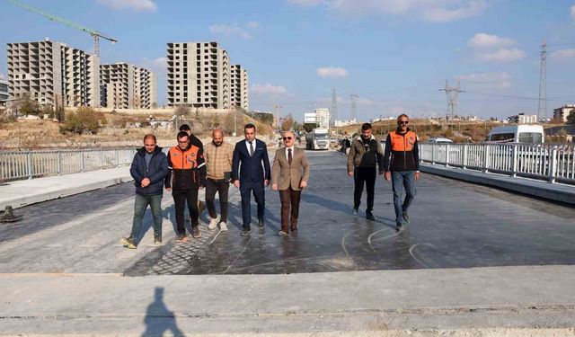 Eğriçay Köprüsü şantiye alanı incelendi