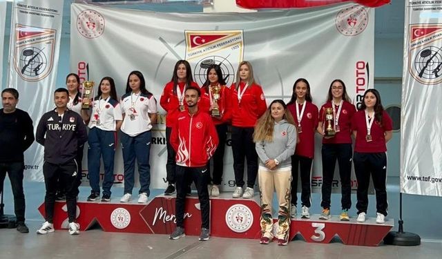 Erzurum ETÜ Atıcılık takımı Mersin'de birinci oldu