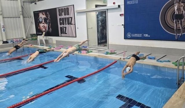 Gölpazarı'nda yüzme antrenmanı gerçekleştirildi