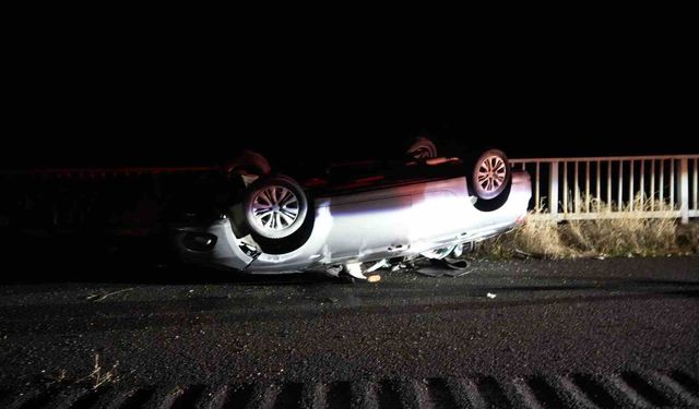 Gümüşhane'de otomobil takla attı: 5 yaralı