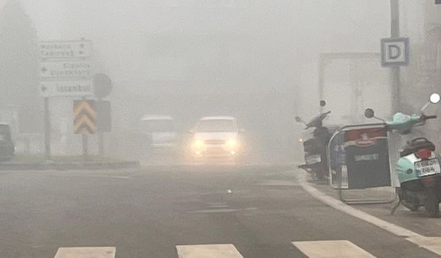 Hayrabolu'da yoğun sis hayatı olumsuz etkiledi