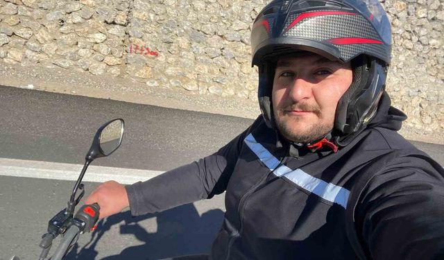 İddia uğruna yola çıktı, motosikleti ile bin kilometreyi aştı